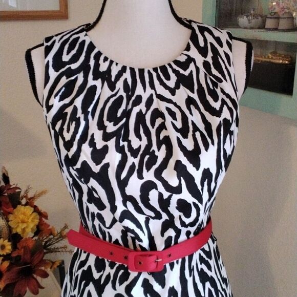 NEW Dressbarn Black and White Dress - Picture 2 of 11
